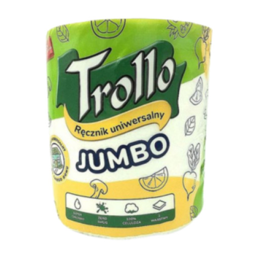 Паперові рушники Trollo Jumbo 2-шарові, 1 рулон